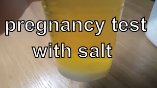 home pregnancy test with salt ✔️  salt pregnancy test negative results [upl. by Estey989]