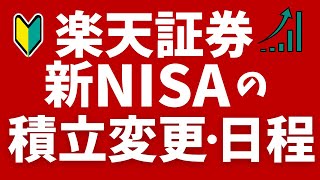 【楽天証券】新NISAの積立設定の変更方法や日程 [upl. by Yreffoeg]