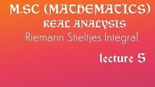 Riemann Stieltjes integral theorem 2 [upl. by Sellers]