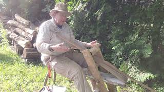 Board Bow Build 72quot Red Oak Longbow build using my Shave Horse and Draw Knife [upl. by Neely]