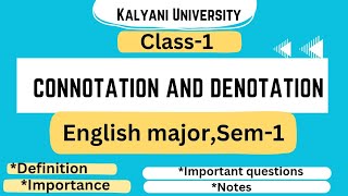 Connotation and denotation  Literary term  English MajorSem1  Kalyani University [upl. by Sybley]