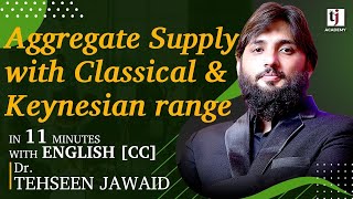 Aggregate Supply including Classical Keynesian and intermediate range Urdu I Hindi I English CC [upl. by Reine]