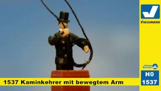 H0 Kaminkehrer mit bewegtem Arm  Viessmann 1537  eMotion [upl. by Brookes]