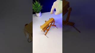 How to make walking robot at home with cardboard diy shorts dcmotor inventions [upl. by Dnomasor]