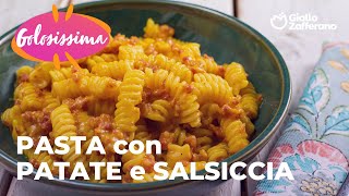 PASTA con CREMA di PATATE e SALSICCIA  RICCA e CREMOSA😍💛🥔 [upl. by Kaczer]