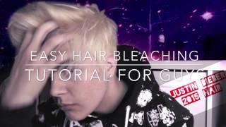 How to bleach your hair EASY Justin Bieber style 20152016 [upl. by Urien]