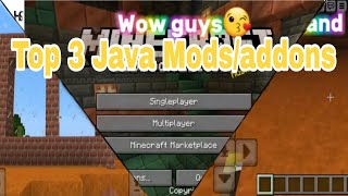 TOP 3 Best ModsAddon To Turn Your MCPE Into Minecraft Java Edition 121 [upl. by Aoniak]