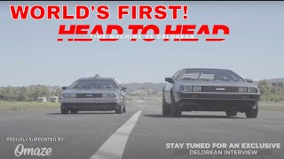 THE FIRST DELOREAN TIME MACHINE DRAG RACE  DMC Delorean [upl. by Werda285]