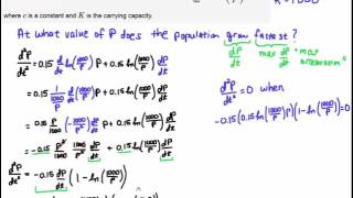 Gompertz ODE Max Population Growth [upl. by Artima114]