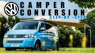 DIY VW T5 Camper Conversion  Start To Finish Van Life UK 13 Beginner Build [upl. by Marilin]