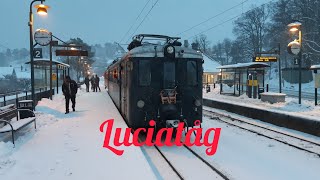 VETERANTÅG  Resa med 2023 års luciatåg Roslags Näsby  Österskär  Arninge [upl. by Finnegan711]