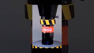 Cocal cola bottle under hydraulic press cocacola hydraulicpress [upl. by Ahtelra]