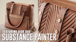 Texturing Leather Bag Tutorial  Substance Painter in English [upl. by Oniram]