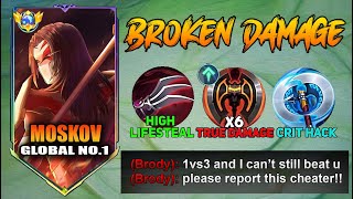 TOP 1 GLOBAL MOSKOV BEST BURST DAMAGE HACK BUILD FOR 2024 PLEASE TRY [upl. by Tichon]