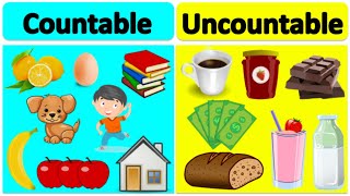 COUNTABLE vs UNCOUNTABLE NOUNS  Learn the difference with examples [upl. by Jeannette845]