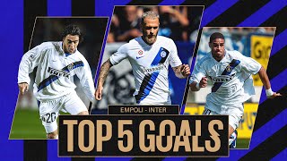 RECOBA DIMARCO E 🤯🖤💙  INTER HISTORY  TOP 5 GOALS vs EMPOLI ⚽ [upl. by Salvador]