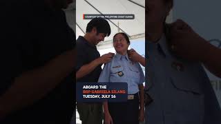 First Lady Liza AranetaMarcos dons 3 stars as newest Philippine Coast Guard Auxiliary officer [upl. by Selie]