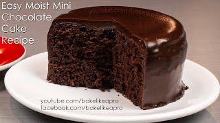 Easy Moist Mini Chocolate Cake Recipe [upl. by Evod741]