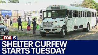 NYC migrant crisis Shelter curfew starts Tuesday [upl. by Sankey843]