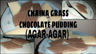 CHINA GRASS CHOCOLATE PUDDING🍫🍽AGAR AGAR [upl. by Kano]