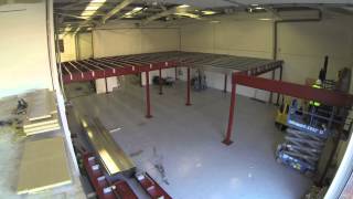 Constructing a mezzanine floor in record time  timelapse video [upl. by Eatnoled225]