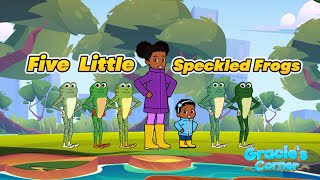 Five Little Speckled Frogs  Counting with Gracie’s Corner  Nursery Rhymes  Kids Songs [upl. by Arimat]