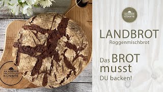 Mein LIEBLINGSBROT mit Sauerteig selber backen  Roggenbrot mit Sauerteig und Dinkel  Alltagsbrot [upl. by Angus]