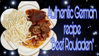 Cooking Authentic German recipe quotBeef RouladenRinder Rouladenquot [upl. by Annatnas30]