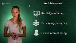 Rechtsformen von Unternehmen  Wissen für die Ausbildung  Prozubide [upl. by Elfreda]