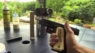 Airsoft  Shooting test of the Colt 1911 A1 WE [upl. by Ylrebmi]