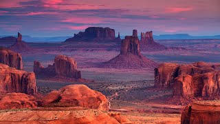 Monument Valley at Sunset  Stunning Landscape of Navajo Tribal Park [upl. by Novoj679]