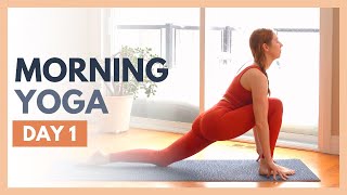 DAY 1 CHOOSE  10 min Morning Yoga Stretch  Flexible Body Yoga Challenge [upl. by Vivle]