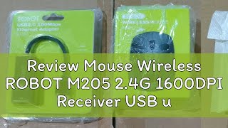 Review Mouse Wireless ROBOT M205 24G 1600DPI Receiver USB untuk PC LaptopGaransi Resmi 1 Tahun [upl. by Higinbotham914]