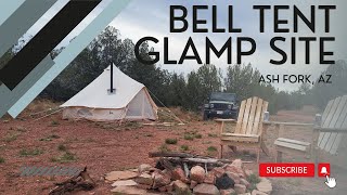 Bell Tent Glamp Site  Ash Fork AZ  Road Trip  AirBNB Glamping [upl. by Etnuhs]