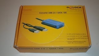 DELOCK Converter USB 20  SATAIDE Unboxing [upl. by Stilu]