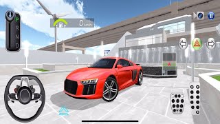 Red Audi A4 Driving In River Bed  3D Driving Class \ IOS Android Gameplay [upl. by Yornek]