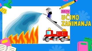 Učimo zanimanja  Edukativni crtići za djecu  ZIZI tv [upl. by Idel]