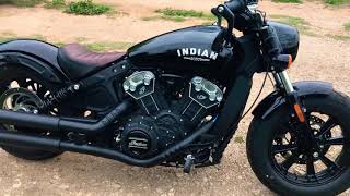 Indian Scout Bobber With VanceampHines Exhaust [upl. by Alfie]