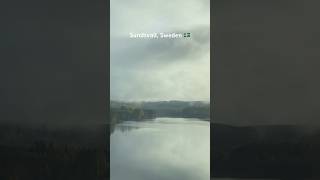 Sundsvall in Sweden 🇸🇪 sundsvall sweden train travel nature mountains [upl. by Arihk]