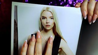 ASMR Magazine Page Turning amp Squeezing Tapping ✨ Face amp Words Tracing Inaudible Whispering [upl. by Annabela]