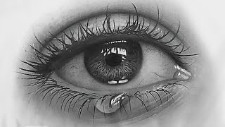 Eye Drawing How To Draw a Realistic Eye  Crying Eye Drawing Tutorial [upl. by Swithin]