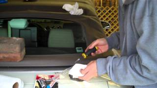 Fixing Audi convertible rear window with JB WELD [upl. by Clyve]