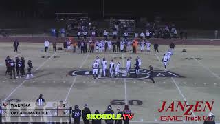 Waurika at Oklahoma Bible Football [upl. by Nerot277]