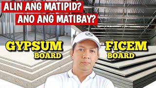 Alin ang mas matipid at matibay Gypsum board vs Ficem board [upl. by Acissej]