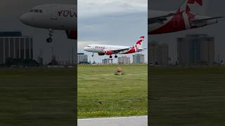 Air Canada Rouge Landing  air side yyz planespotting aviation [upl. by Dermot]