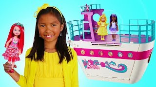 Wendy Pretend Play w Barbie Doll Cruise Ship Adventure Toy [upl. by Weiman]