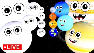 Planet Comparison for kids 🔴🌙🪐🌎  Planet video  How Many Moons Does Each Planet Have  Top 10 Moons [upl. by Eledoya]