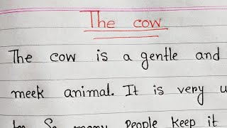 Paragraph on the cow English paragraph paragraph writing [upl. by Moreno]