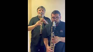 JOHN WILLIAMS  Star Wars Cantina Band excerpt Corrado Giuffredi amp Stefano Bergamini clarinets [upl. by Crandell]