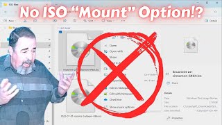 What No Mount Option For ISO Files In Windows 11 [upl. by Nosak]